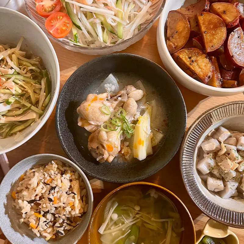 あご入り本物素材だしを使った料理