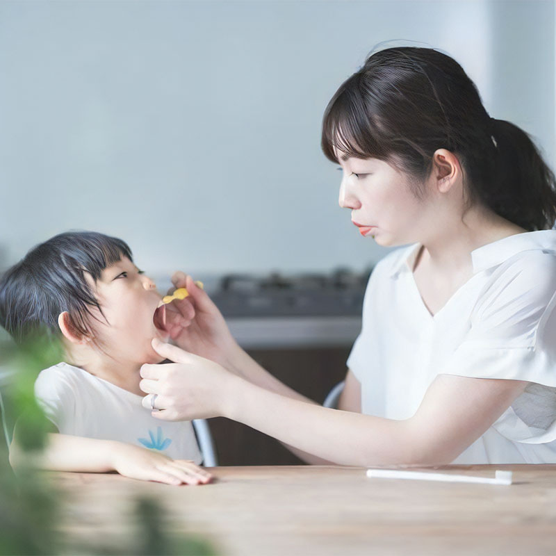 親子で歯磨き