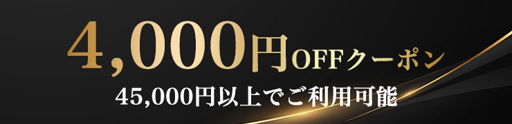 4,000円OFFクーポン 44,000円以上でご利用可能