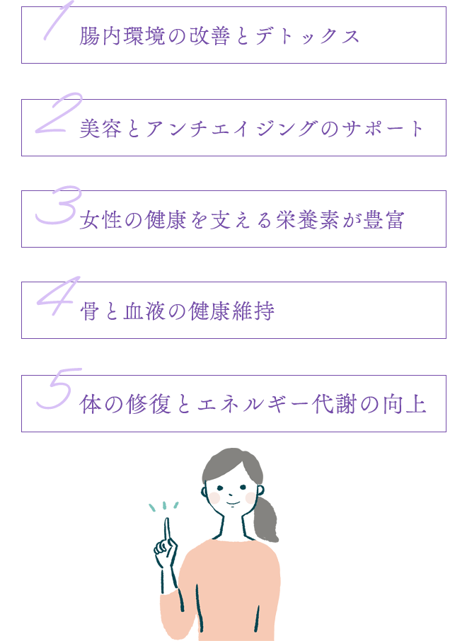 プルーン5つのおすすめポイント