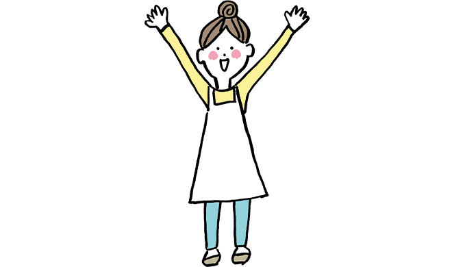 掃除する女性