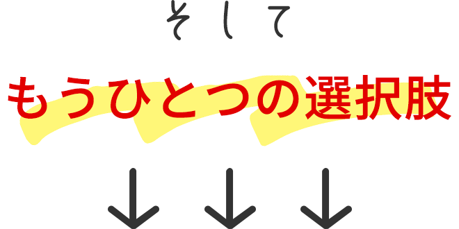 そして、もうひとつの選択肢