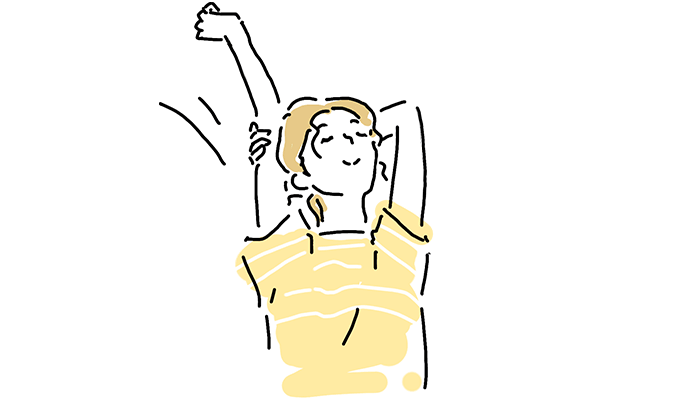 リラックスした女性