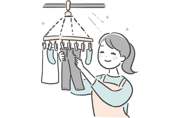洗濯物が臭わない
