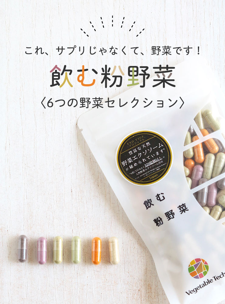 これ、サプリじゃなくて、野菜です！
	飲む粉野菜〈6つの野菜セレクション〉
