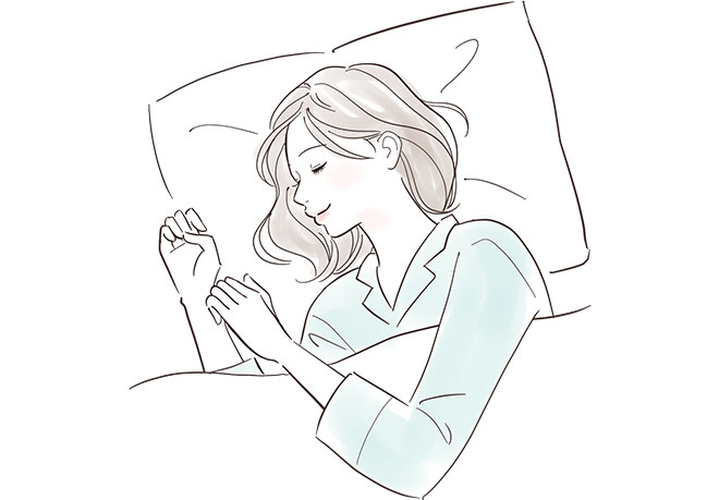ぐっすり眠る女性
